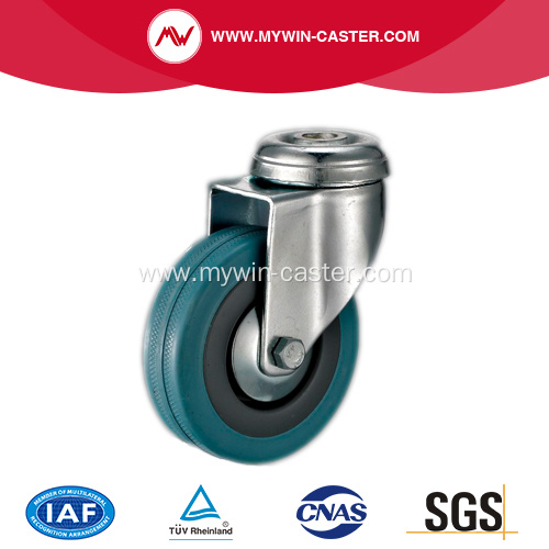 65mm Bolt Hole Swivel Grey Rubber Caster